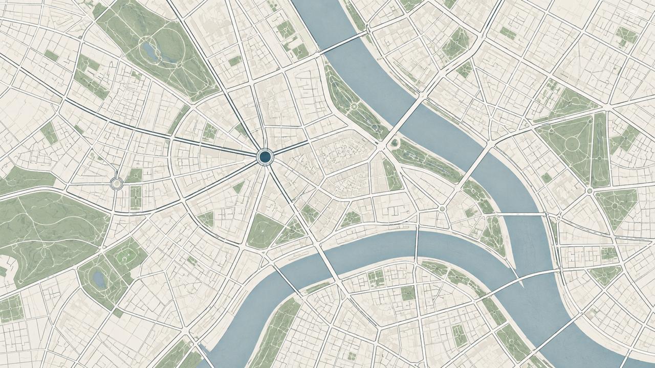 Plano urbano de una ciudad