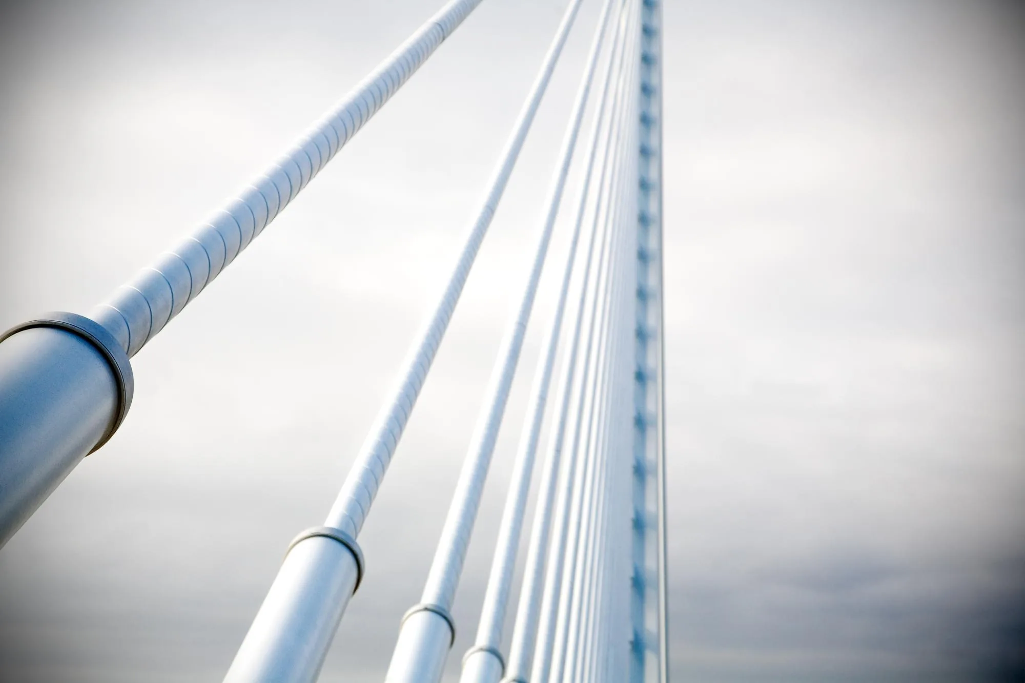 Cables tensados de un puente
